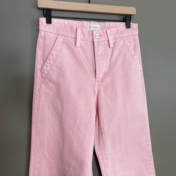 NWOT THE TAYLOR LOW RISE TROUSER Ballet Slipper Pink Size 23 Wide Leg Slouchy - Picture 7 of 16